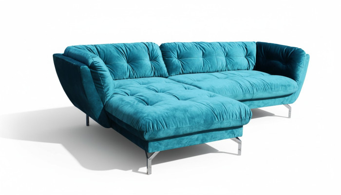 Divano ad angolo a forma di L Divano Divano Divano di design Imbottito Tessuto Nuovo Set angolare