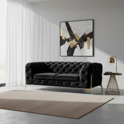 Design divano Chesterfield 2 posti in velluto tappezzeria tessuto divani nuovo
