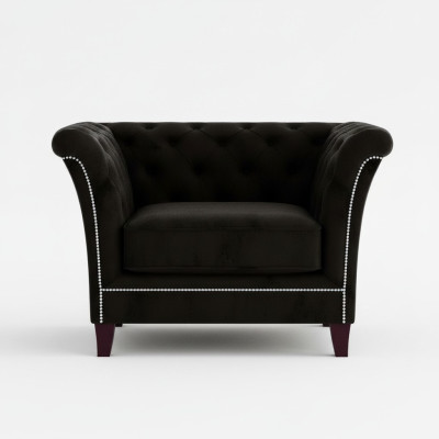 Chesterfield poltrona divano imbottita monoposto velluto design divani decorativi sofà.