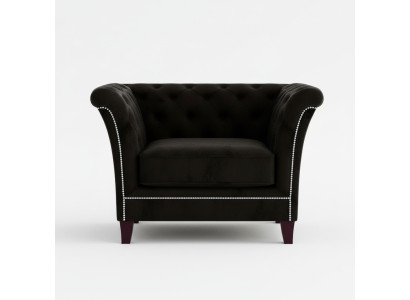 Chesterfield poltrona divano imbottita monoposto velluto design divani decorativi sofà.