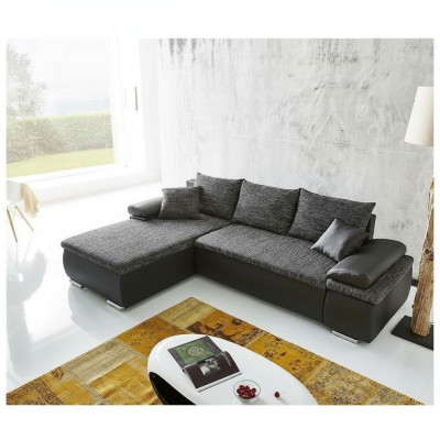 Divano ad angolo a L-Forma Divano Design con Funzione Letto in Tessuto