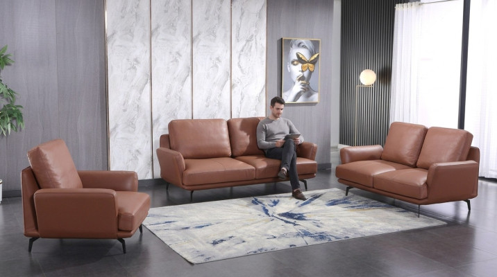 Divano a 3 posti + 2 posti in pelle, divano, divano moderno design living, set di divani.