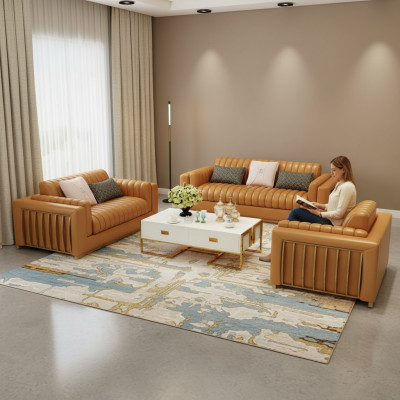 Divano in pelle di lusso, divano componibile, set di design moderno di divani. Nuovo.
