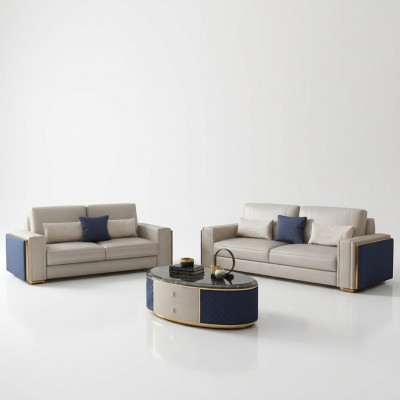 Sofà moderno in pelle divano divano Salotto Divano di design 3 + 2