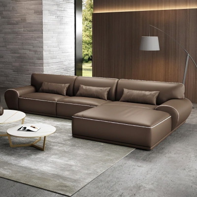 Design angolo divano a L forma Moderno Divani Divano in pelle Composizione salotto Sedia Divano