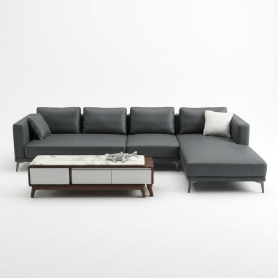 Angolo divano ad angolo L-forma Divano Living comp. Divano Divano Set di imbottitura Tessuto Divani Pelle