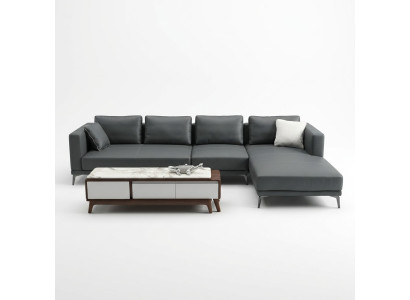 Angolo divano ad angolo L-forma Divano Living comp. Divano Divano Set di imbottitura Tessuto Divani Pelle