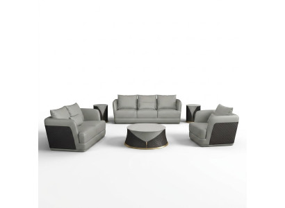 Divano design a tre posti Couch Poltrona Divano a tre posti Divano in pelle Moderno Relax Club