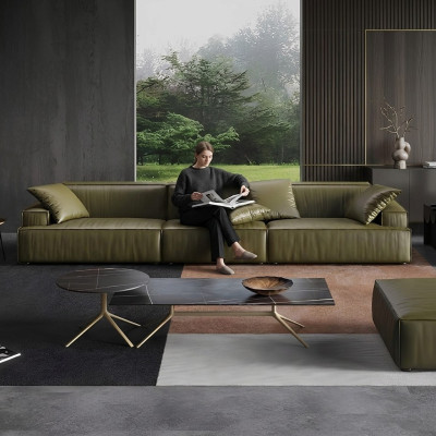 Divano in pelle a 6 posti xxl Divano Big Sofa Divano lounge Divani Couchen Salotti Couchen Ensemble