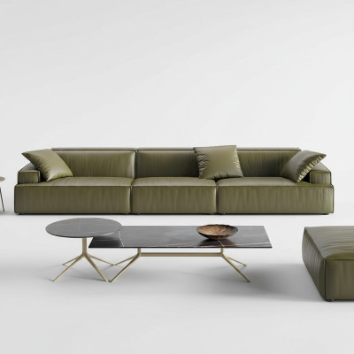 Divano in pelle a 6 posti xxl Divano Big Sofa Divano lounge Divani Couchen Salotti Couchen Ensemble