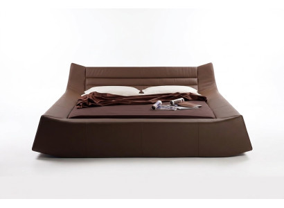 Letto imbottito design lusso doppio letti da hotel camera da letto in pelle tessuto moderno