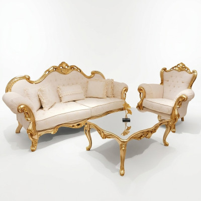 Chesterfield Luxury divano set 3+1+1 posti poltrona reclinabile divano 3 pezzi Tessuto Nuovo