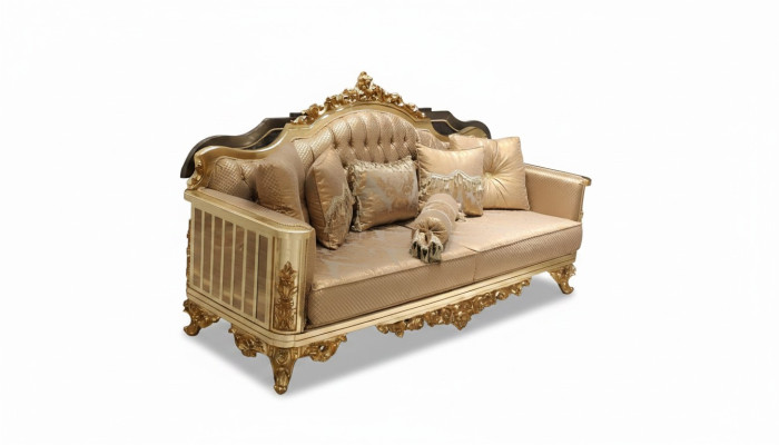 Divano di lusso a 3 posti in tessuto dorato Design mobili 3 posti Chesterfield imbottiti nuovi
