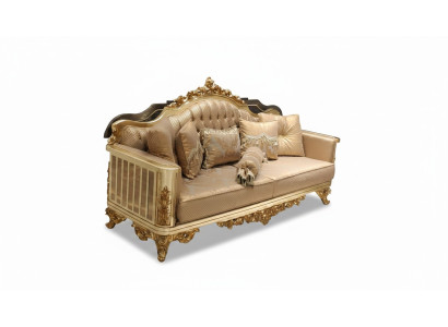 Divano di lusso a 3 posti in tessuto dorato Design mobili 3 posti Chesterfield imbottiti nuovi