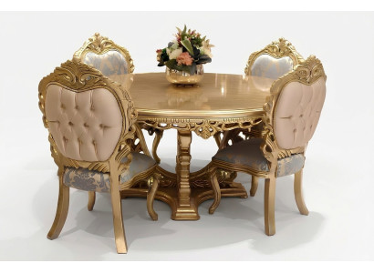 Set di 6 sedie da pranzo in legno di design in stile antico di lusso, nuove. Set di 6 sedie da pranzo in legno di design in stile antico di lusso, nuove.