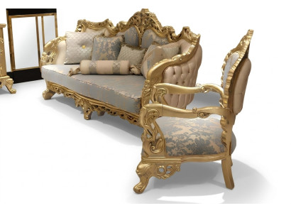Divano Chesterfield 3+3 posti 2x Divano Classico Poltrona Relax 2 pezzi.