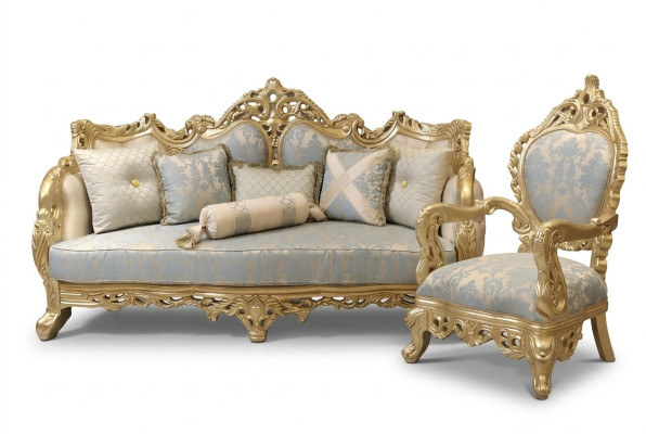Divano Chesterfield 3 posti in stoffa classica in legno nuovo
