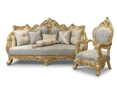 Divano Chesterfield 3 posti in stoffa classica in legno nuovo