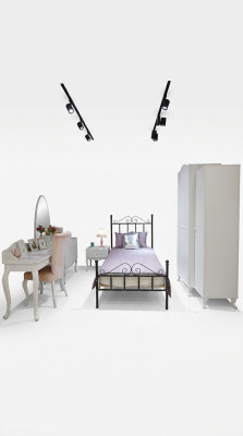 Set camera da letto per bambini completo Armadio Camera da letto per ragazzi Comò Scrivania Nuovi