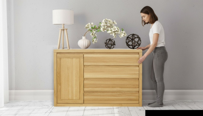 Comò in legno design armadio credenza cassetti armadi comodini sideboard nuovo