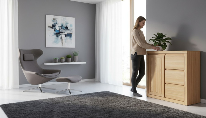 Comò in legno design armadio credenza armadi comodini sidebaord nuovo cassetti