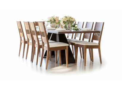 Tavolo da pranzo in legno Sedie 7 pezzi Sedia con schienale Gruppo sala da pranzo Set di sedie Nuovo tavolo