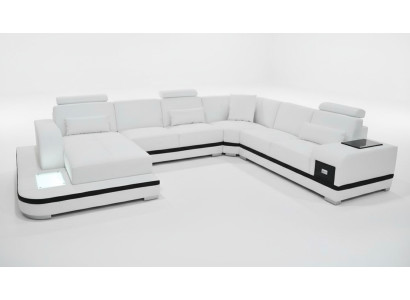 Sofà in pelle di design Moderno divano imbottito in pelle divano angolare in tessuto divano in tessuto