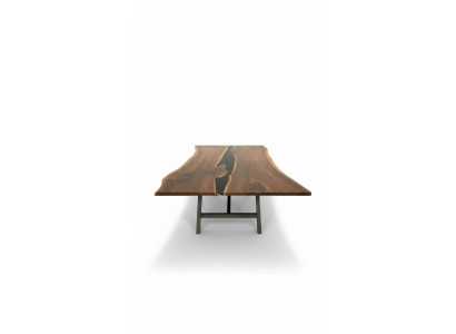 Tavolo da pranzo River Table in legno massiccio 240x100 resina epossidica mare Waterfall  Tavolo da pranzo River Table in legno massiccio 240x100 resina epossidica mare Waterfall