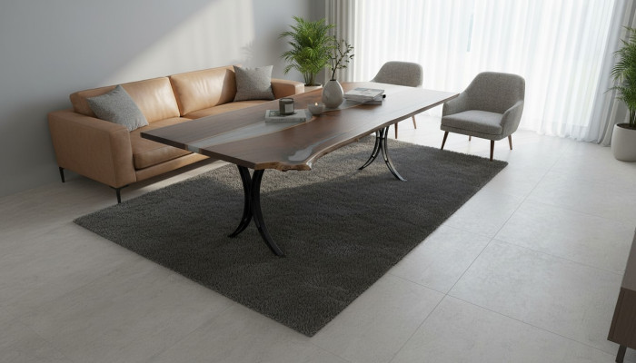 Tavolo da pranzo Mare Acqua Fiume Legno massello Tavolo fluviale 220x110 Tavoli