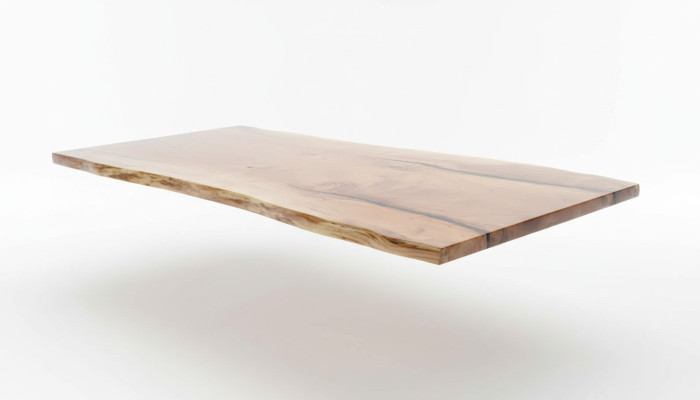 Tavolo da pranzo in resina epossidica Legno naturale Mobili massicci Tavolo in resina ad effetto cascata 240x100cm