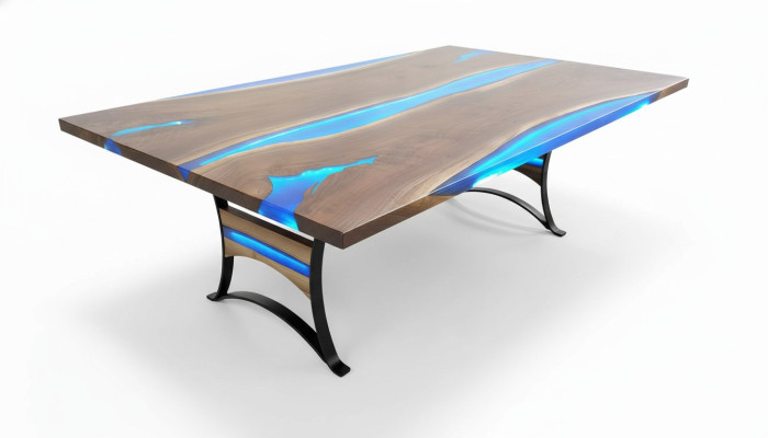 Tavolo da pranzo River Table Legno massiccio Tavolo fluviale reale 260x110