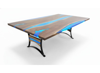 Tavolo da pranzo River Table Legno massiccio Tavolo fluviale reale 260x110