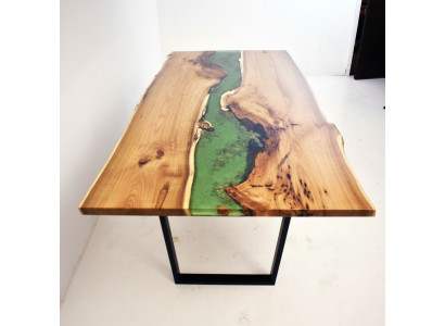 Tavolo da pranzo Mare Acqua Fiume Legno massiccio Tavolo fluviale 200x90 Tavoli