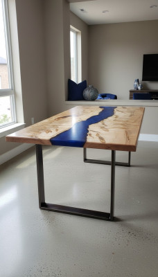 Tavolo da pranzo River Table Massiv 220x100 tavoli in resina epossidica del fiume mare