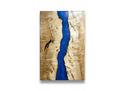 Tavolo da pranzo River Table Massiv 220x100 tavoli in resina epossidica del fiume mare