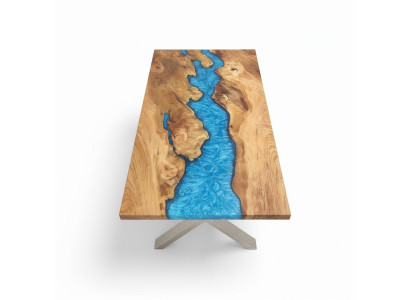 Tavolino River Table in legno massiccio 120x90.