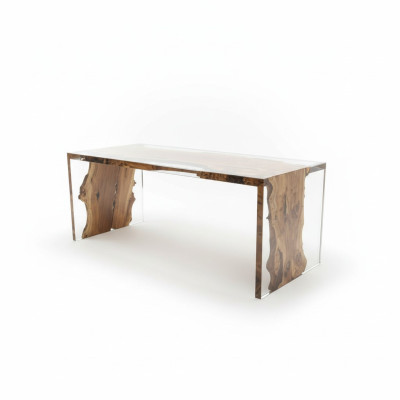 Tavolino in legno massiccio con resina epossidica Tavoli da fiume Tavoli da salotto 120x60