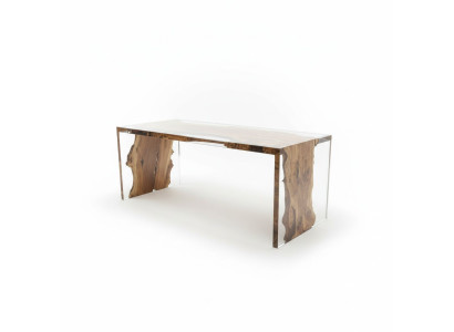 Tavolino in legno massiccio con resina epossidica Tavoli da fiume Tavoli da salotto 120x60