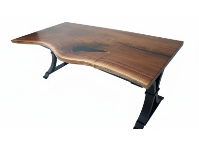 tavolo da pranzo in resina epossidica vero legno massiccio mobile tavolo in resina ad acqua 200x90 Nuovo