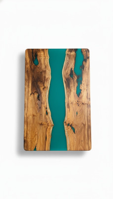 Tavolo da pranzo Design Tavolo Tavoli moderni Mare Oceano Fiume Mobili 200x90 Resina epossidica