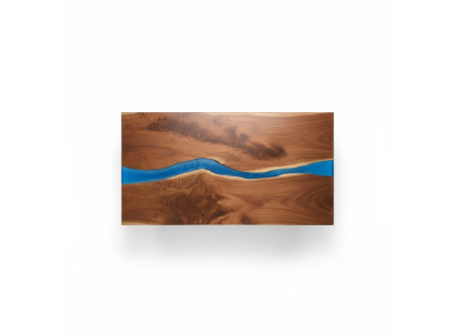 Tavolo da pranzo Design Tavolo Tavoli moderni Mare Oceano Fiume Mobili 220x90 Resina epossidica