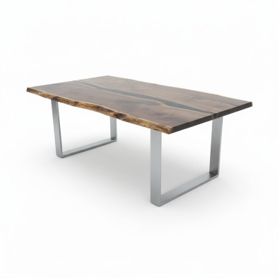 Tavolo tavolo da pranzo tavoli resina epossidica resina epossidica legno massello di design autentico mobili 220x90.