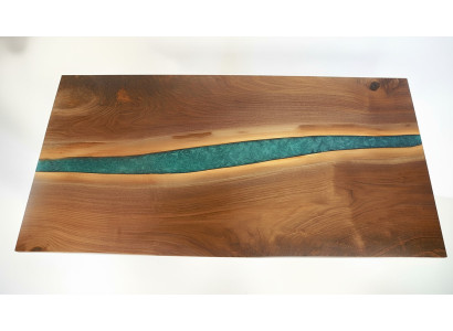 Vero legno resina epossidica tavolo fiume nero acqua tavolo in resina mobili massicci.