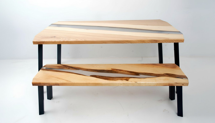 Tavolo console Tavolino d'appoggio Credenza Tavolo console Tavoli da parete in resina epossidica Nuovo Epossidico