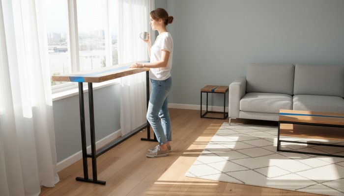 Tavolino laterale Consolle Tavolo da designer Consolle 140*30cm