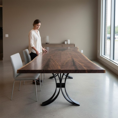 Tavolo da pranzo di lusso in legno massello da designer Tavolo da cucina Massicci Tavoli 1mq Prezzo