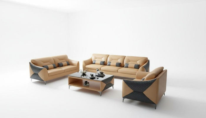 Set divano 3 posti Sofà design divano sofà lusso nuovo design imbottito