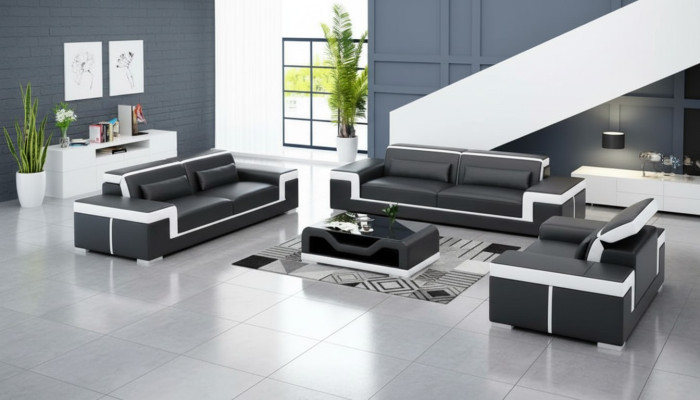 Set di divani 3 posti Design Sofa Polster Couchen Couch Luxus Neu