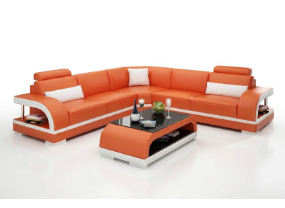 Soggiorno divano in pelle xxl moderno designer angolare imbottito.