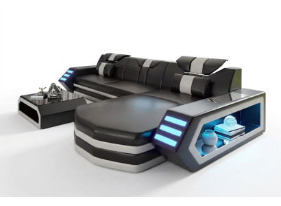 Design divano angolare per il soggiorno Mobili da salotto Divano ad angolo in pelle Divano